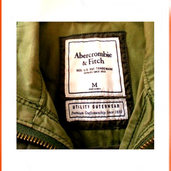 New Rare/Unique Army Green Abercrombie & Fitch Zip Up Utility Button Vest - Picture 5 of 6